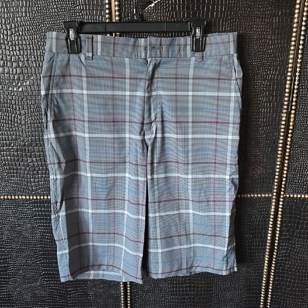 Nike Gray and Blue Flat Front Shorts